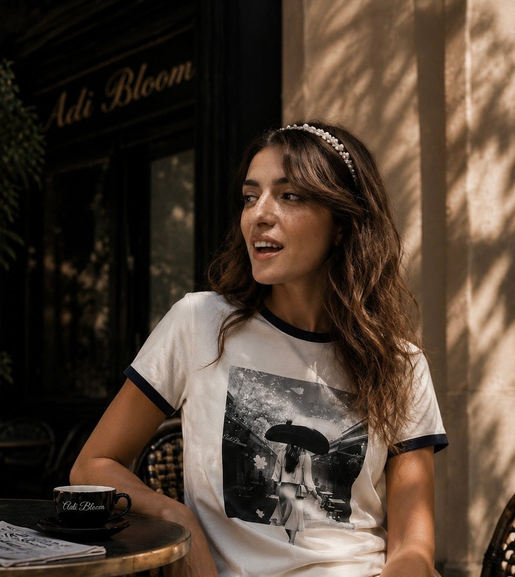Silent Walk Ringer Tee—Adi Bloom