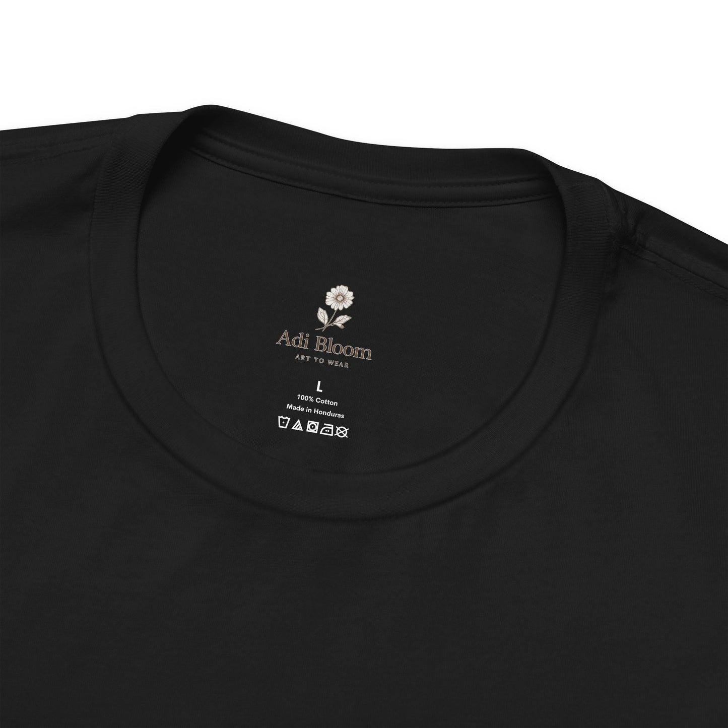 Bloom Rose Graphic Tee — Minimal Floral Back Print T-Shirt