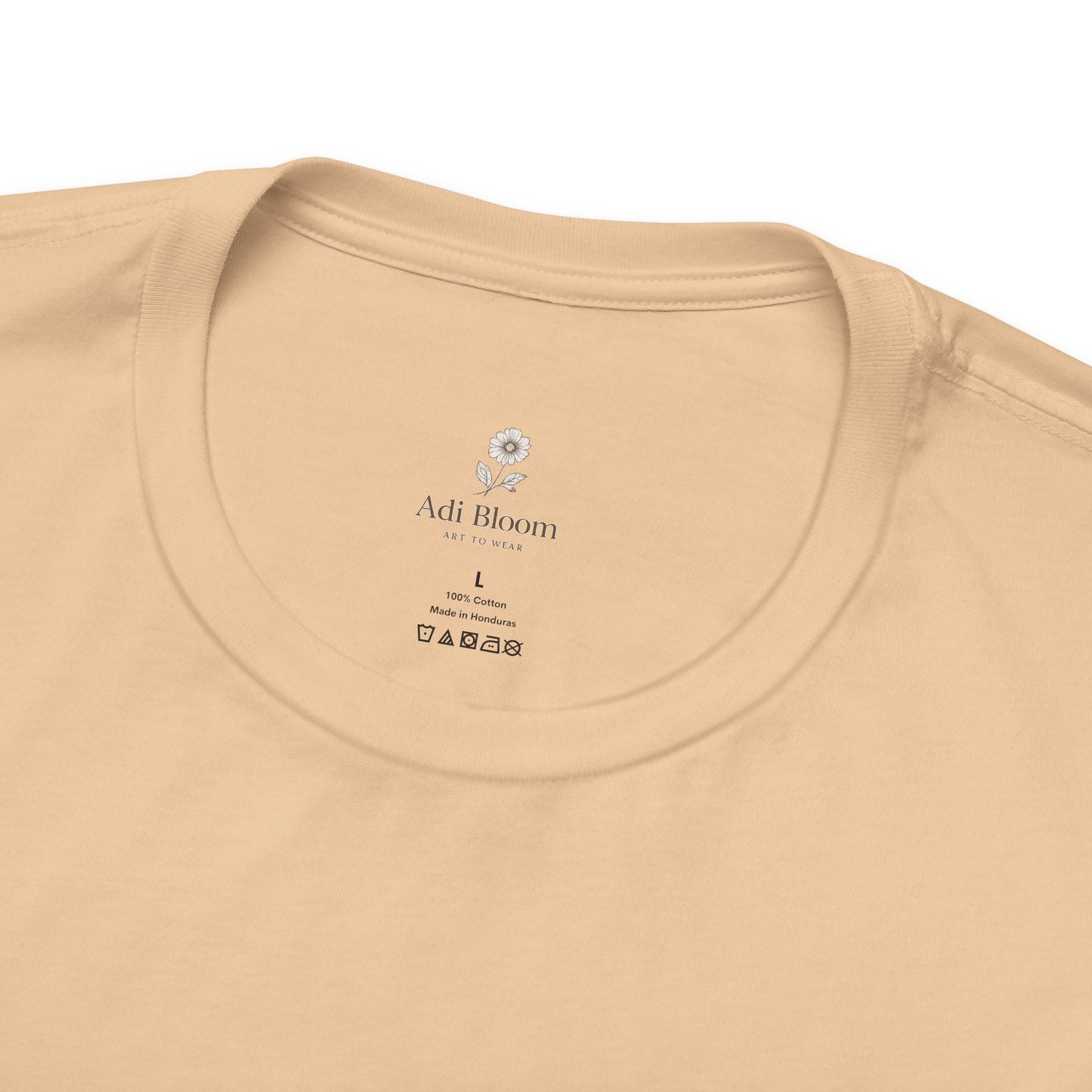 Bloom Rose Graphic Tee — Minimal Floral Back Print T-Shirt