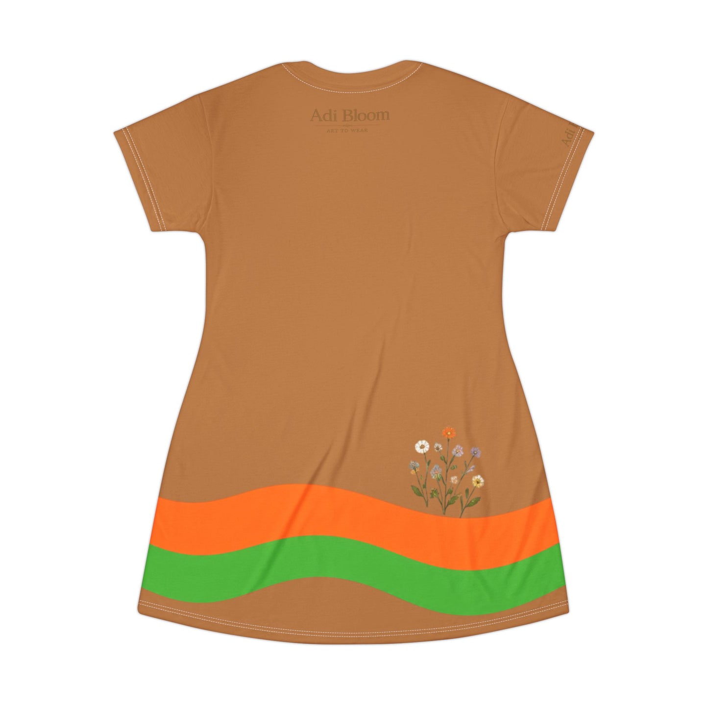 Retro Riviera Bloom T-Shirt Dress — Adi Bloom