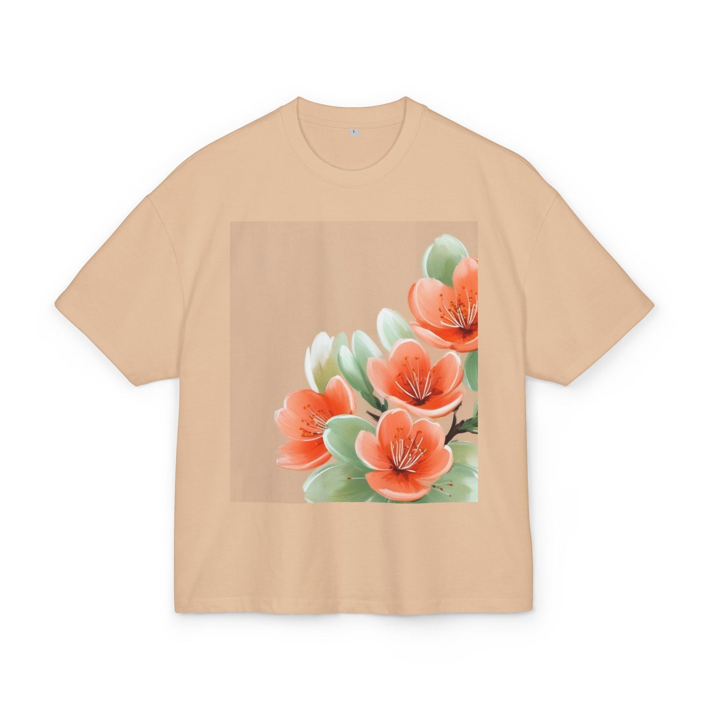 Pesche Bloom Floral Oversized Tee — Adi Bloom