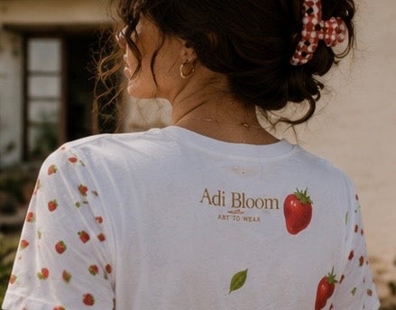 Strawberry Drift T-Shirt Dress