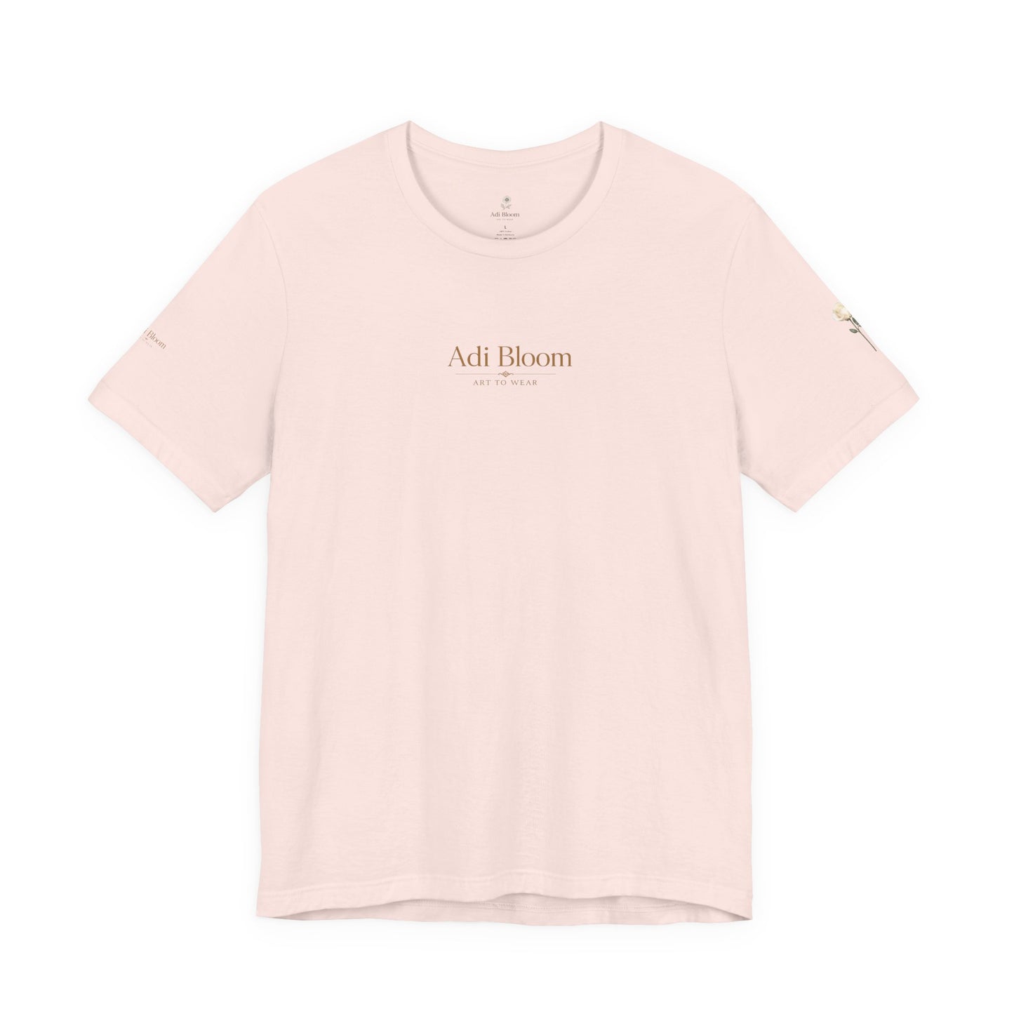 Bloom Rose Graphic Tee — Minimal Floral Back Print T-Shirt