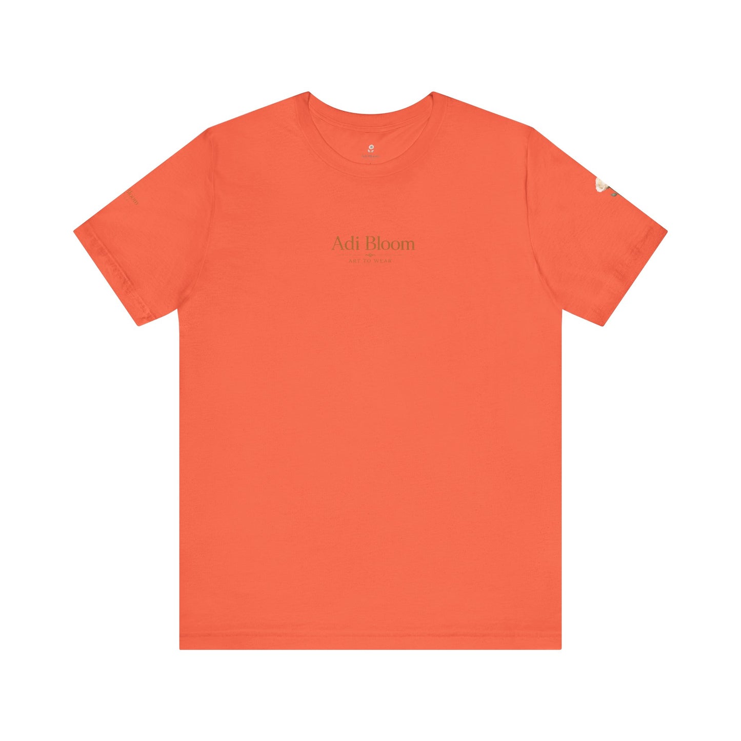 Bloom Rose Graphic Tee — Minimal Floral Back Print T-Shirt