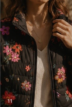 Midnight Wildflowers — Botanical Statement Jacket | Adi Bloom