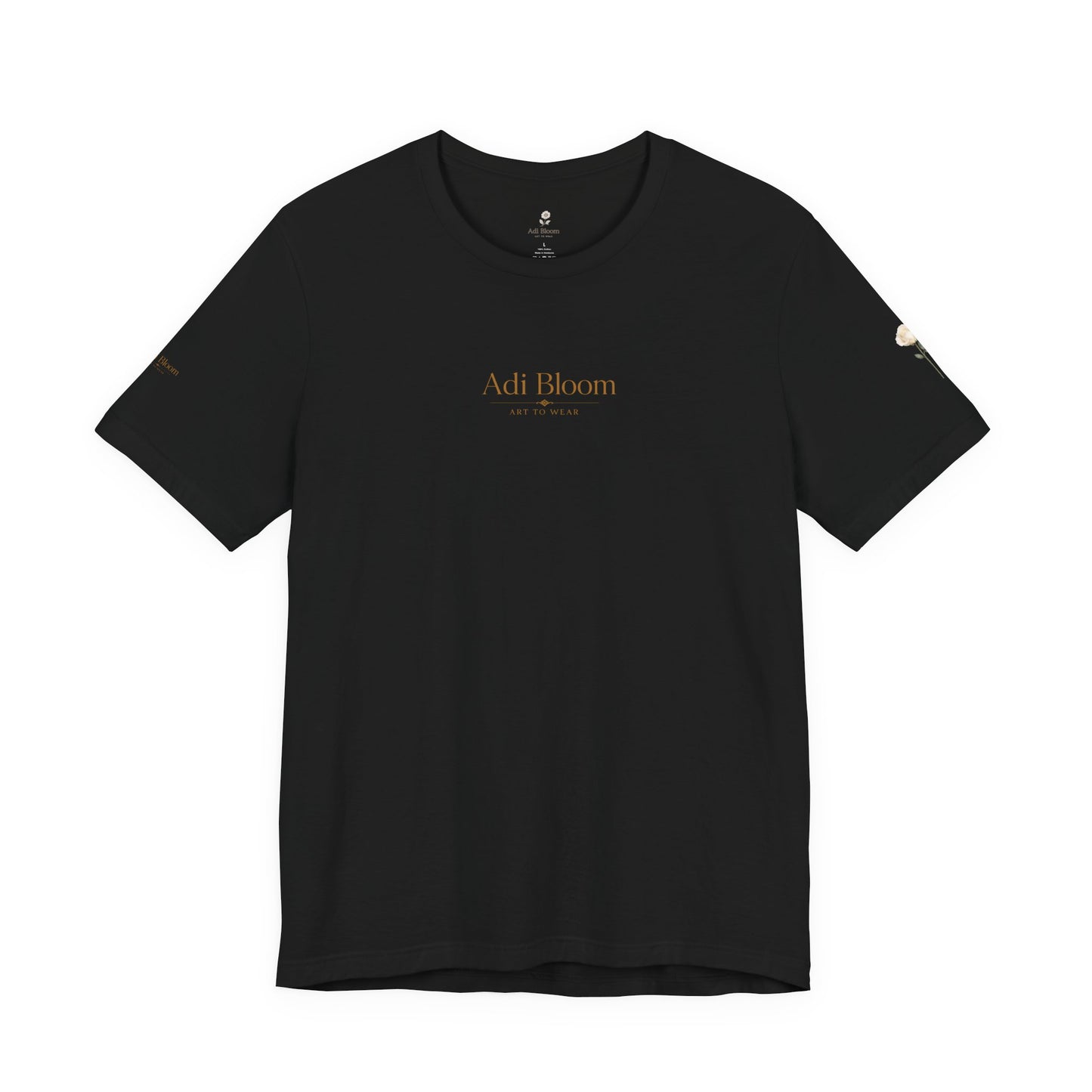 Bloom Rose Graphic Tee — Minimal Floral Back Print T-Shirt