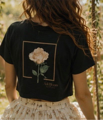 Bloom Rose Women's Crop Tee