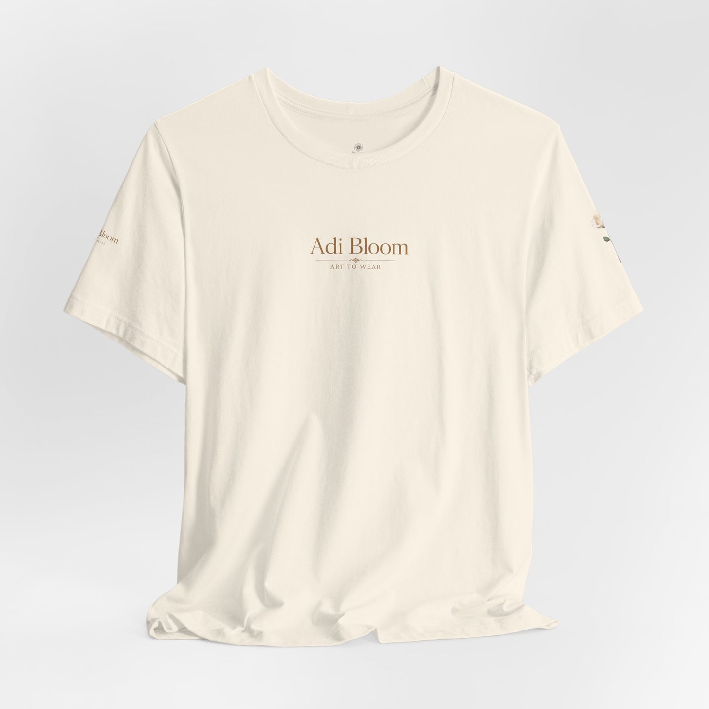 Bloom Rose Graphic Tee — Minimal Floral Back Print T-Shirt