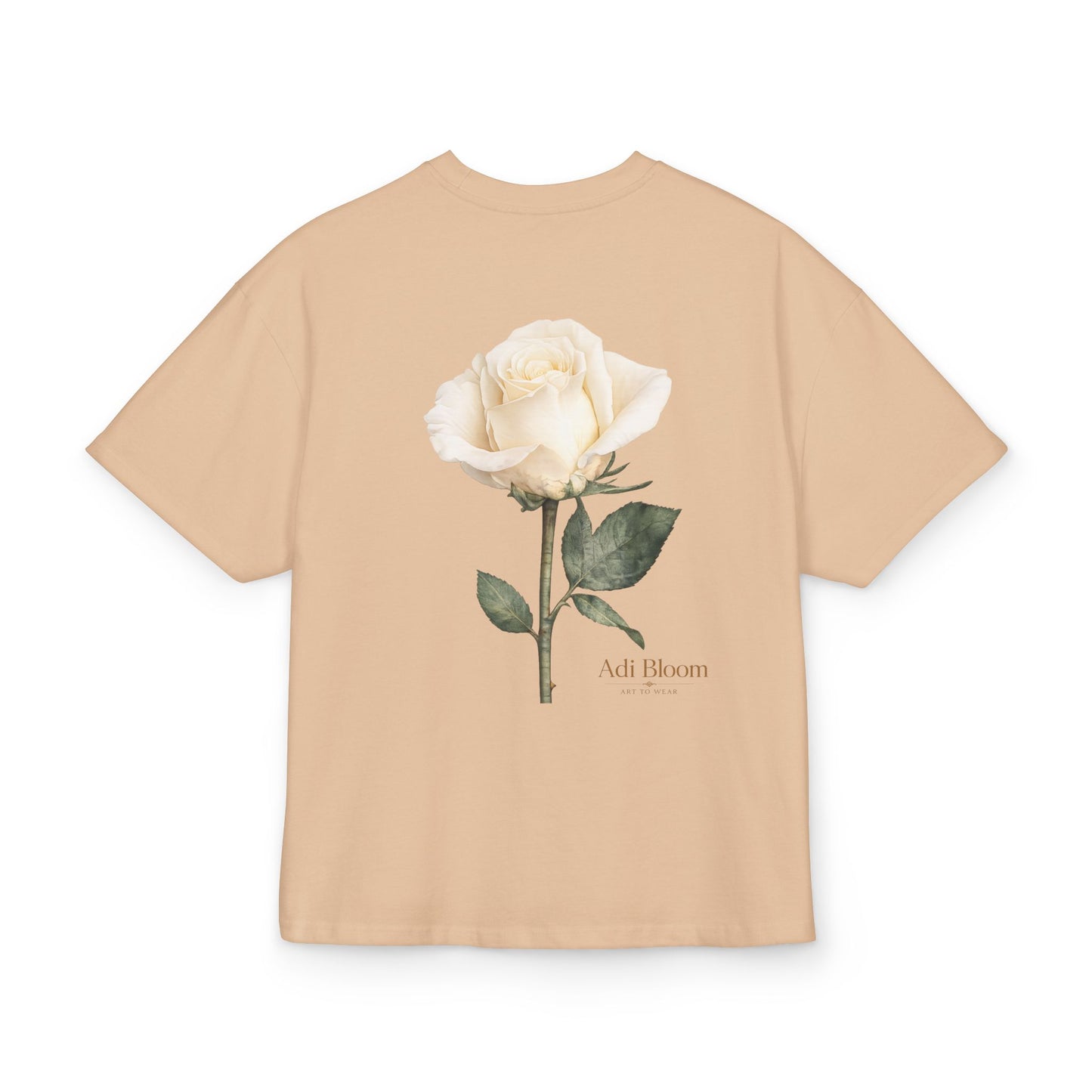 White Rose Minimal Botanical Tee — Adi Bloom