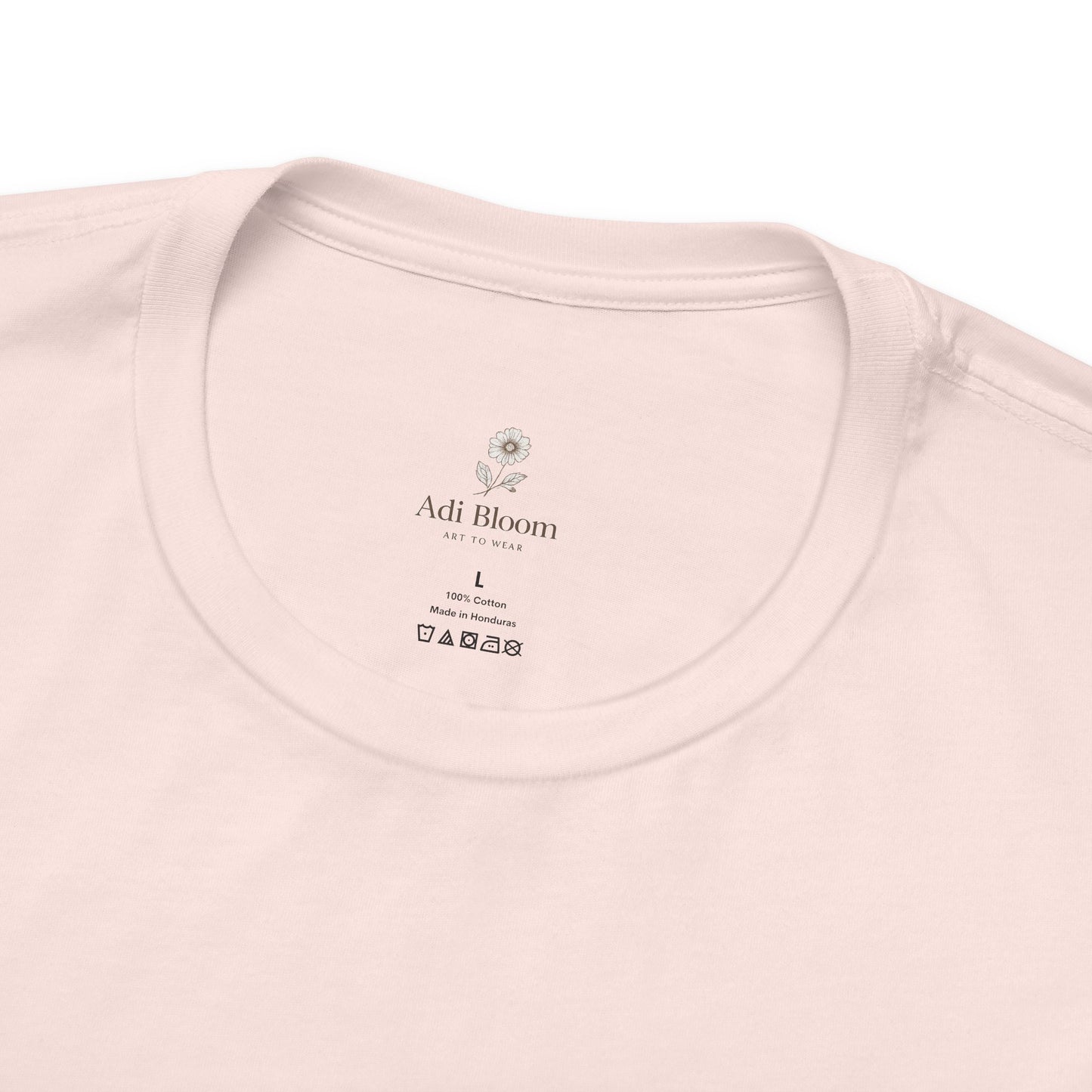 Bloom Rose Graphic Tee — Minimal Floral Back Print T-Shirt