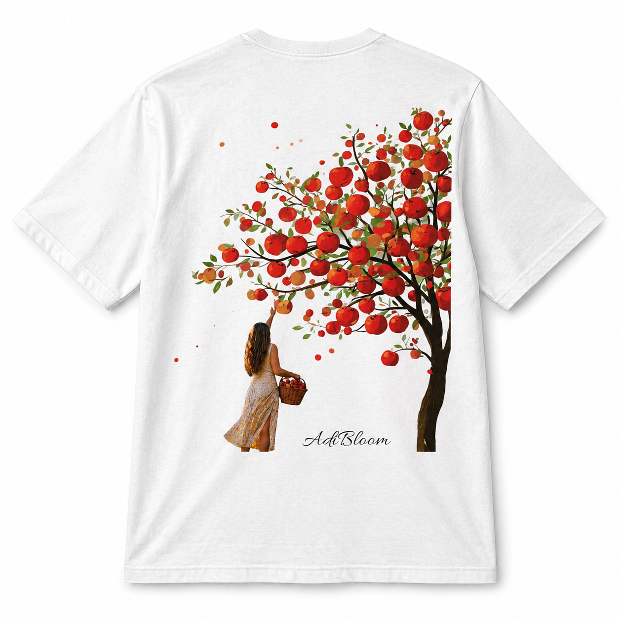 Apple Harvest — Botanical Art V-Neck Tee—Adi Bloom
