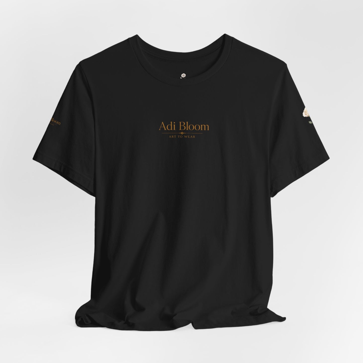 Bloom Rose Graphic Tee — Minimal Floral Back Print T-Shirt