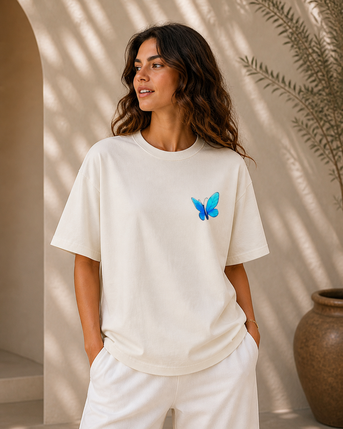 Blue Butterfly Graphic T-Shirt —Adi Bloom