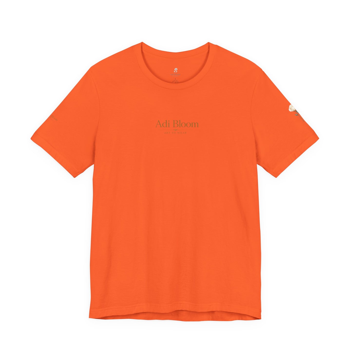 Bloom Rose Graphic Tee — Minimal Floral Back Print T-Shirt