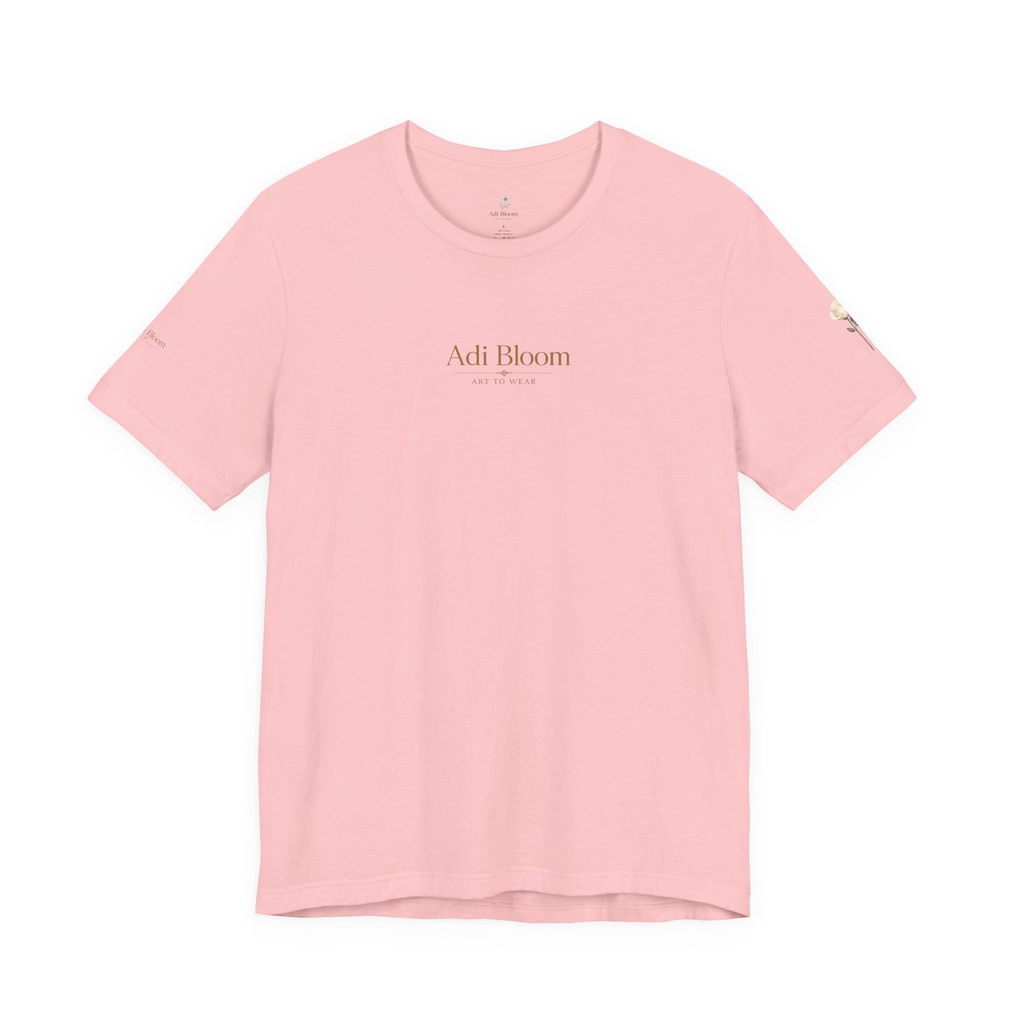 Bloom Rose Graphic Tee — Minimal Floral Back Print T-Shirt
