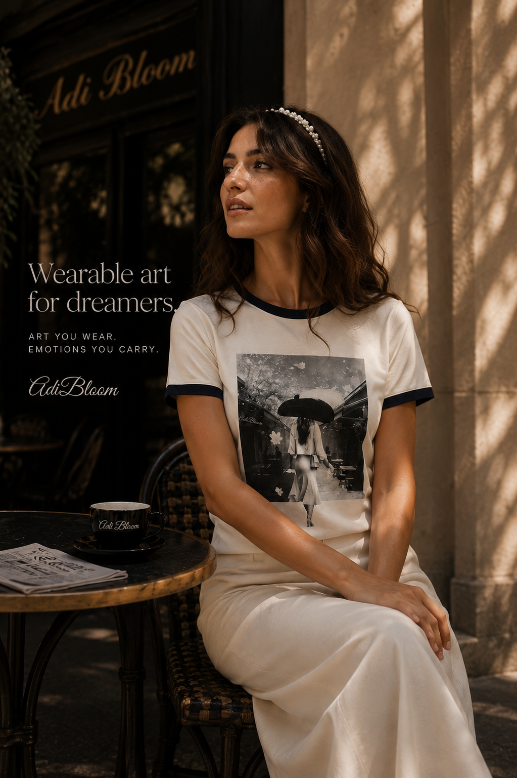 Silent Walk Ringer Tee—Adi Bloom