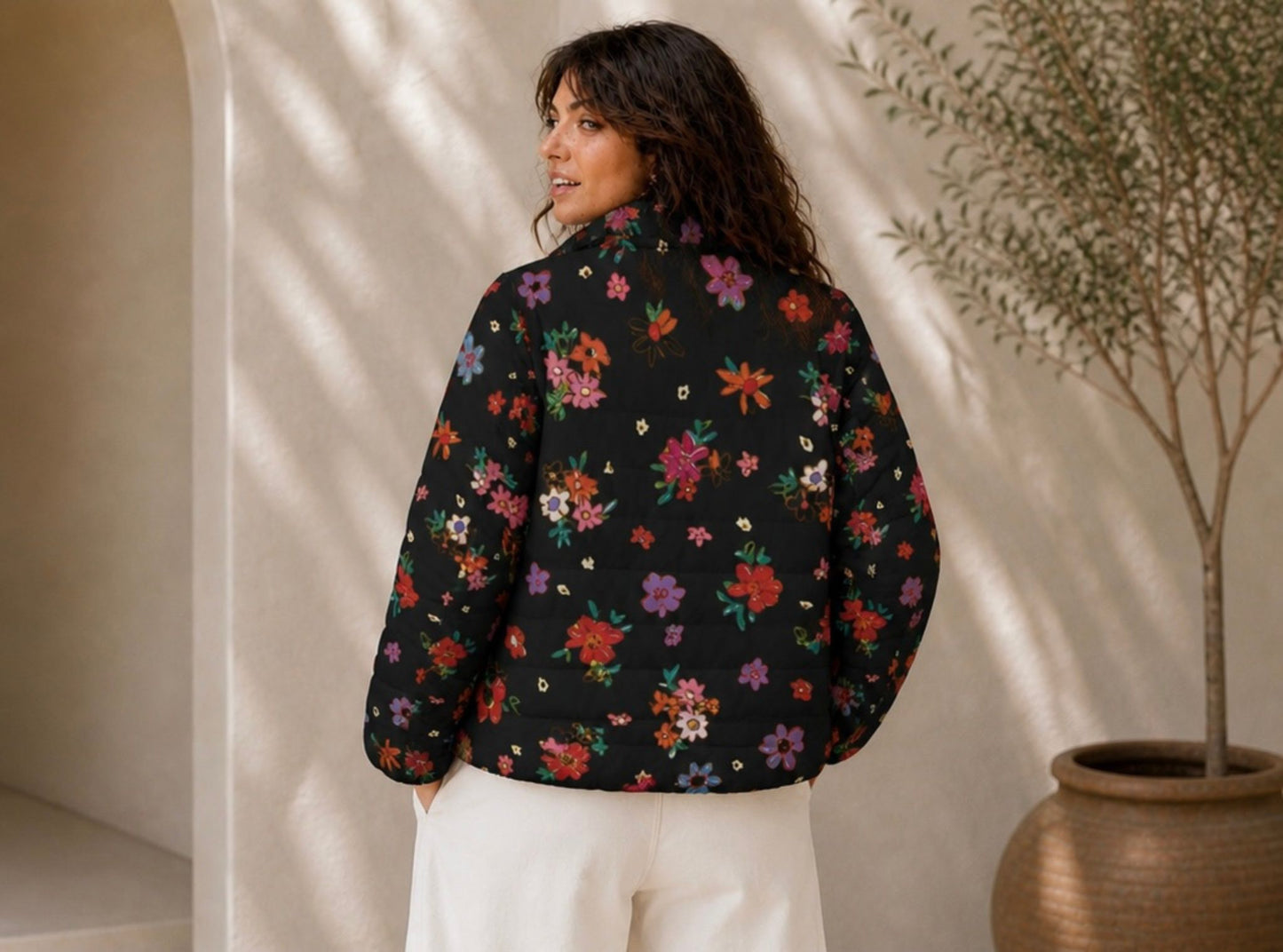 Midnight Wildflowers — Botanical Statement Jacket | Adi Bloom