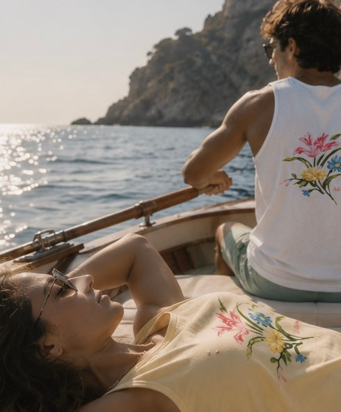 Wild Bloom Tank — Floral "Adi Bloom" Garment-Dyed Tank Top