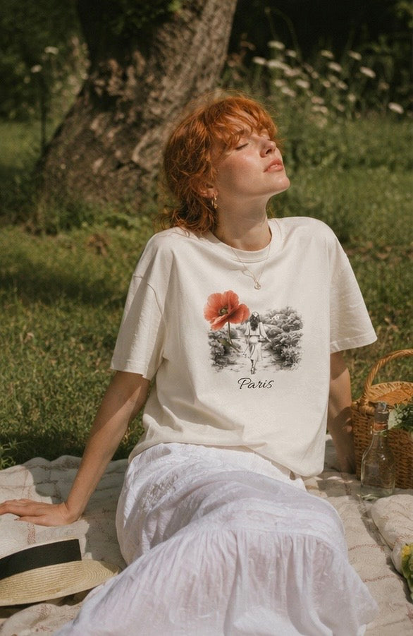 Paris Poppy Tee—Adi Bloom