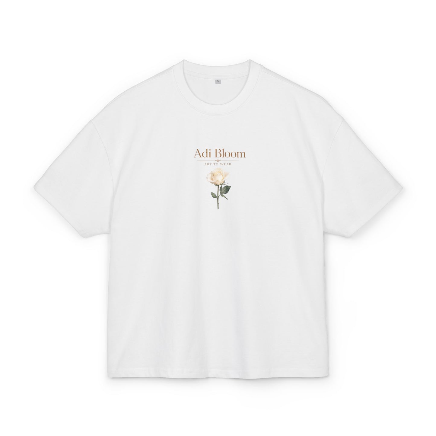 White Rose Minimal Botanical Tee — Adi Bloom