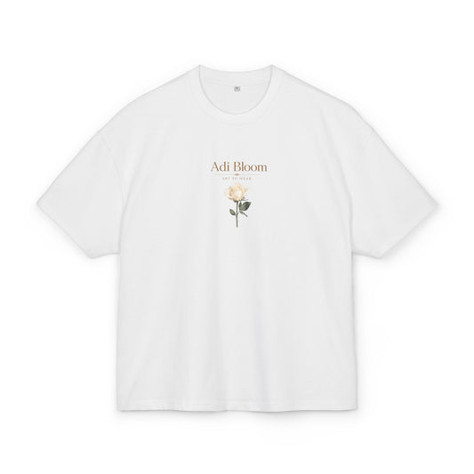 White Rose Minimal Botanical Tee — Adi Bloom