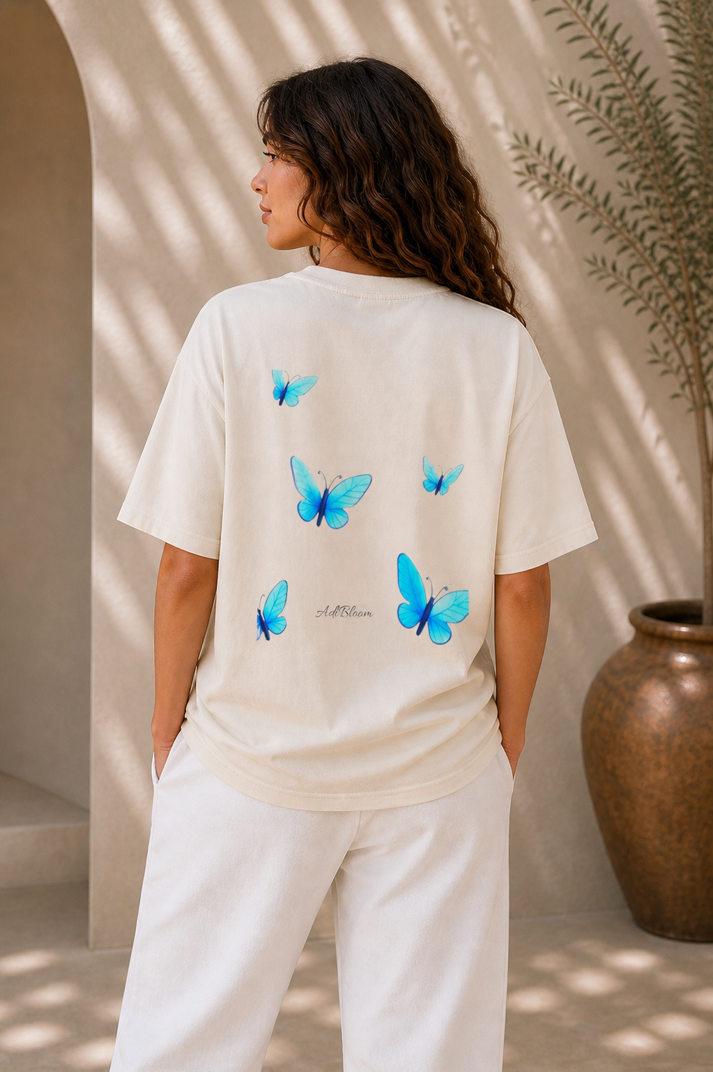 Blue Butterfly Graphic T-Shirt —Adi Bloom