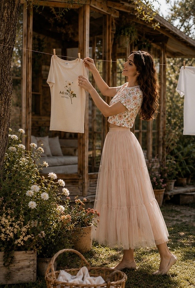 Blush Garden Crop Tee—Adi Bloom
