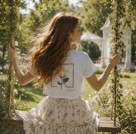 Bloom Rose Women's Crop Tee
