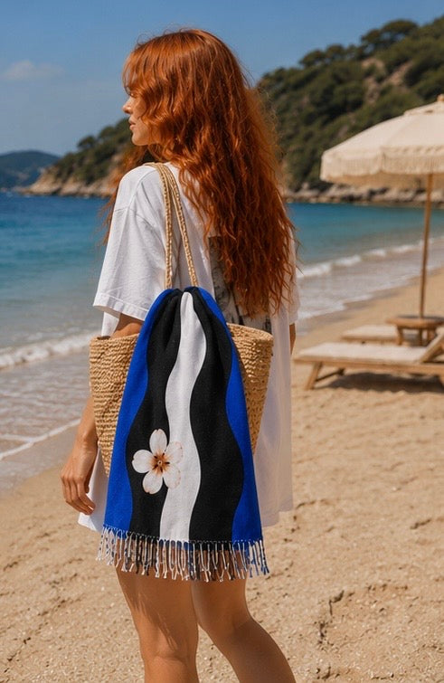 Riviera Wave Beach Towel