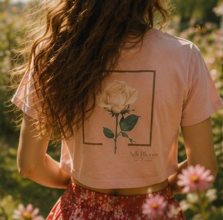 Bloom Rose Women's Crop Tee
