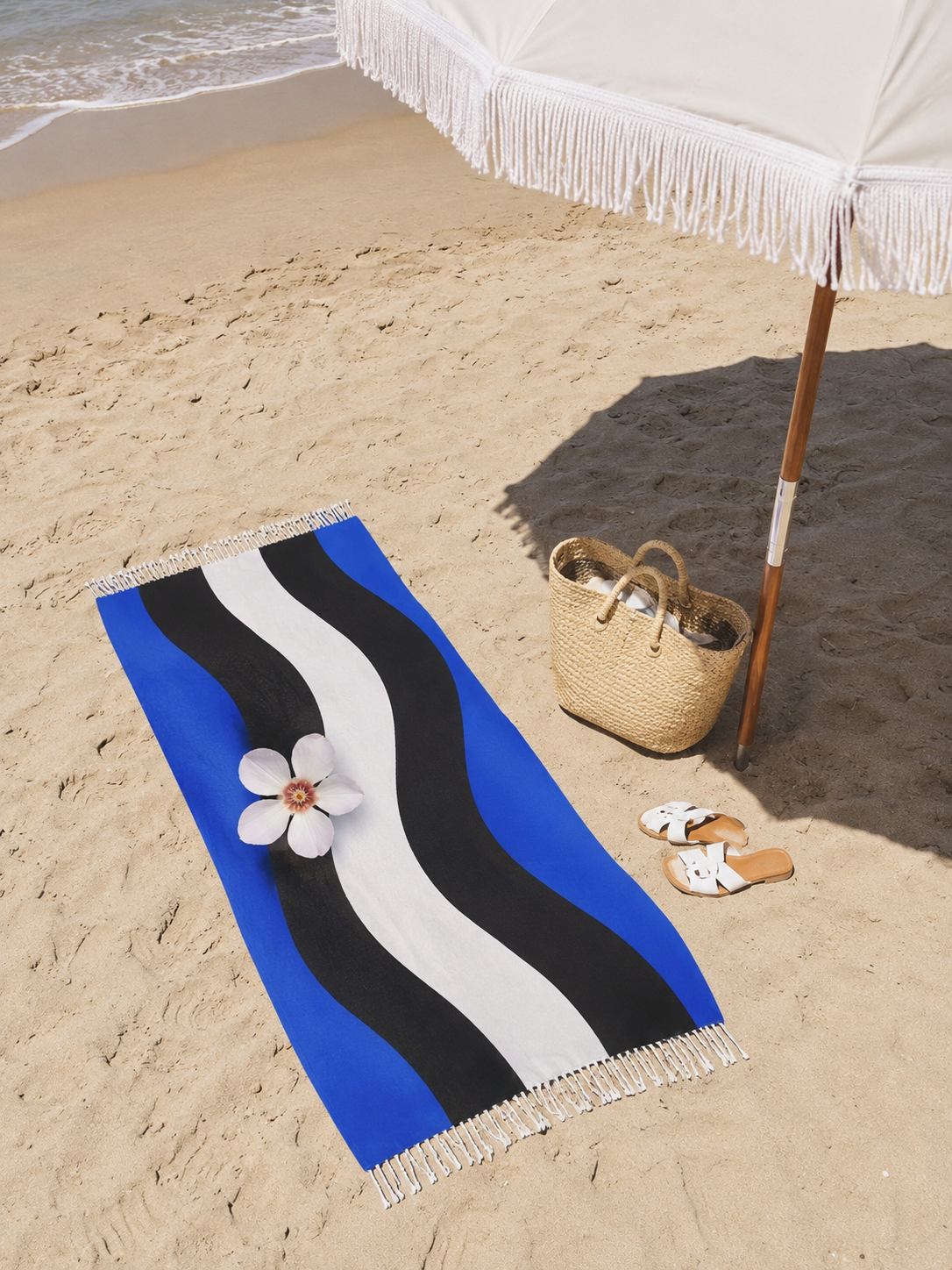 Riviera Wave Beach Towel