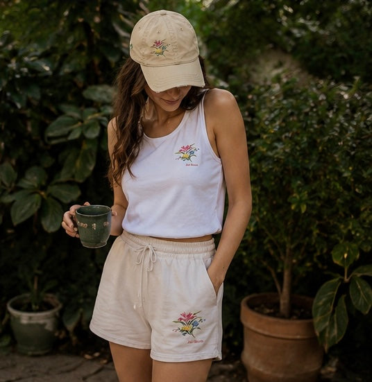 Botanical Embroidered Cap — Adi Bloom