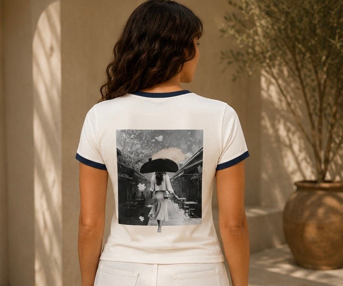 Silent Walk Ringer Tee—Adi Bloom