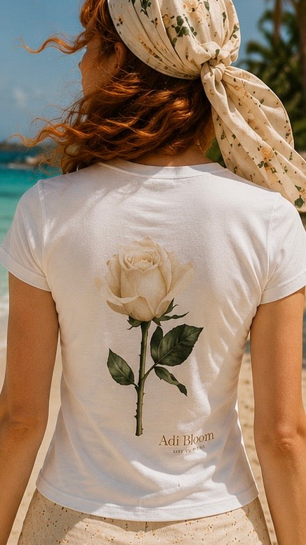 Dream Rose Baby Tee—Adi Bloom